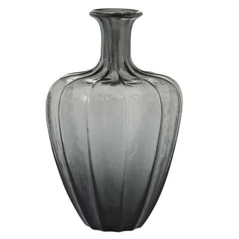 Miyanne Vase H34,5 cm. geräuchert grau