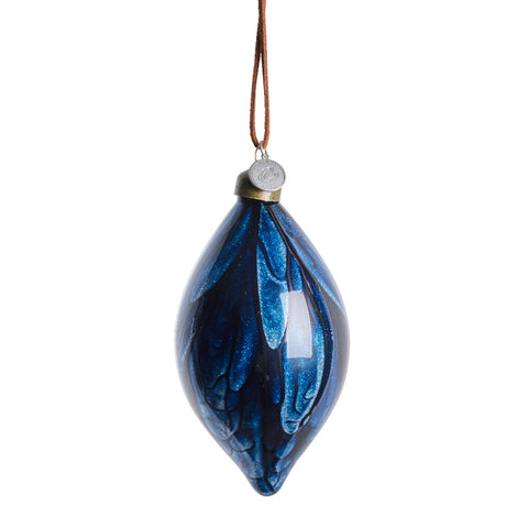 Nosille Weihnachtskugel Glas Ø 6 cm dunkel blau