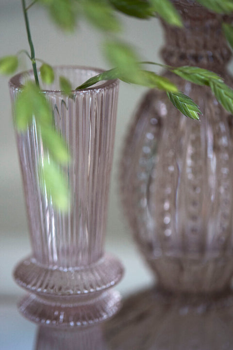 Sivia Kerzenleuchter/Vase H15,5 cm. altes rosa