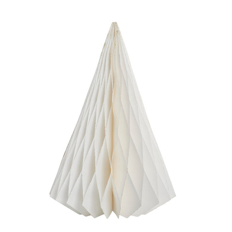 Pappia Papier-Weihnachtsbaum H38 cm. weiss