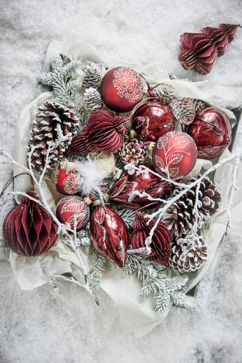 Cadelia Weihnachtskugel Ø8 cm. rot