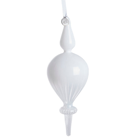 Glossia Ornament Glas H21,5 cm weiss