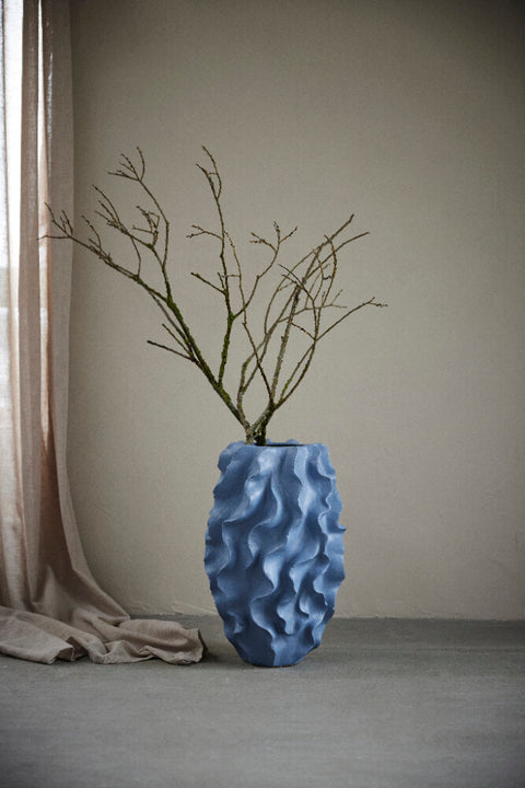 Sannia Vase 48 cm. hellblau