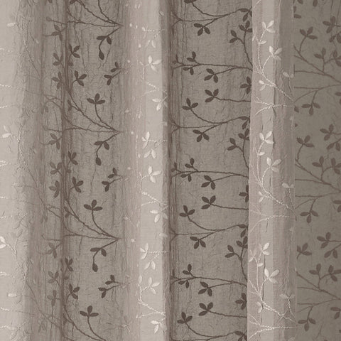 Eloise Duschvorhang 200x160 cm. dunkelbeige  Stickerei