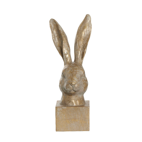 Semina Hase Büste hell gold 32,5 cm.