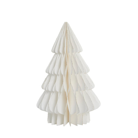 Pappia Papier-Weihnachtsbaum H30 cm. weiss