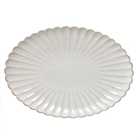 Camille Tablett 25,5 cm. gebrochenes weiss