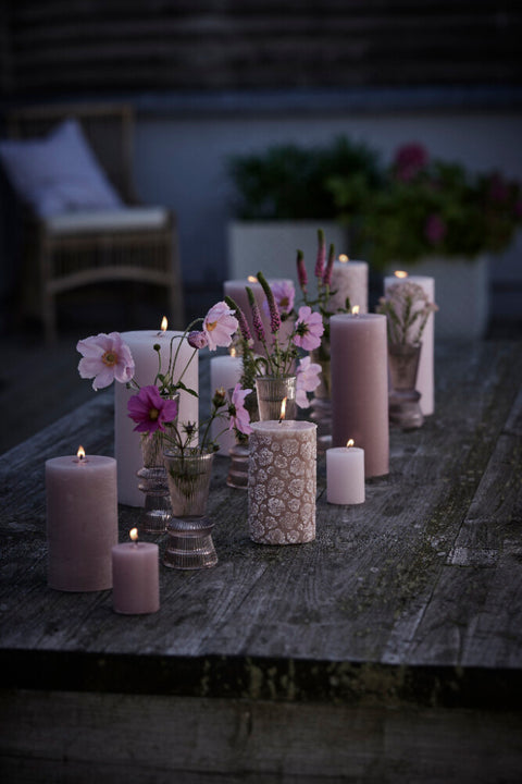 Sivia Kerzenleuchter/Vase H11,5 cm. altes rosa