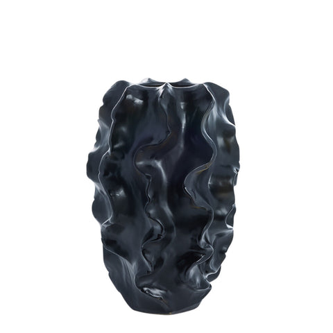 Sannia Vase 37,5 cm. schwarz