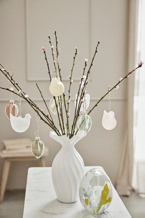 Susille Vase 25 cm. weiss