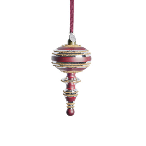 Stribille Ornament Glas H13,7 cm rot