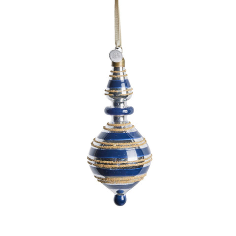 Stribille Ornament Glas H16,1 cm dunkel blau