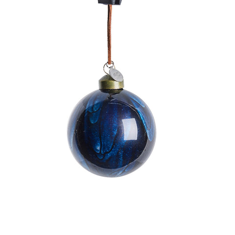 Nosille Weihnachtskugel Glas Ø 8 cm dunkel blau