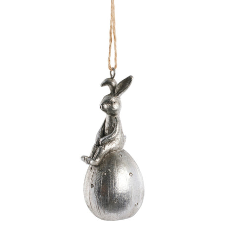 Semina Ostern Ornament H8,6 cm. Silber