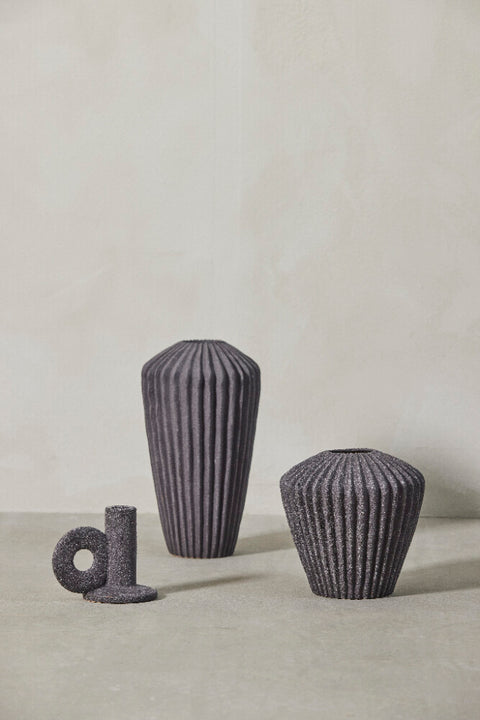 Susia Vase 26,5 cm. dunkelgrau