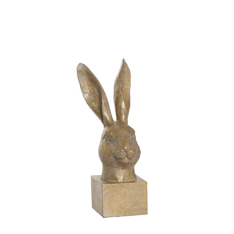 Semina Hase Büste hell gold 26,2 cm.