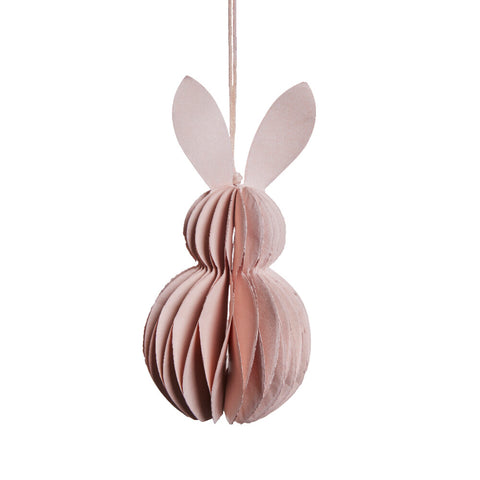 Parillia Hase ornament Papier hellrosa