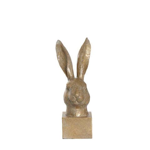 Semina Hase Büste hell gold 26,2 cm.