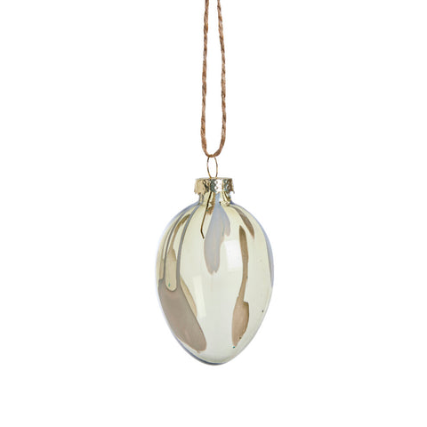 Feven Eier ornament Glas dunkle braun