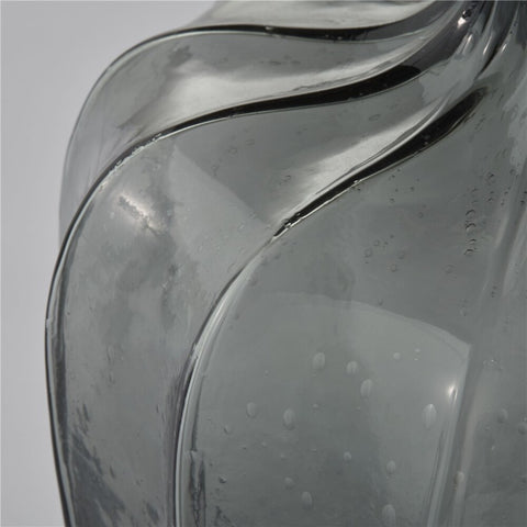 Miyanne Vase H34,5 cm. geräuchert grau