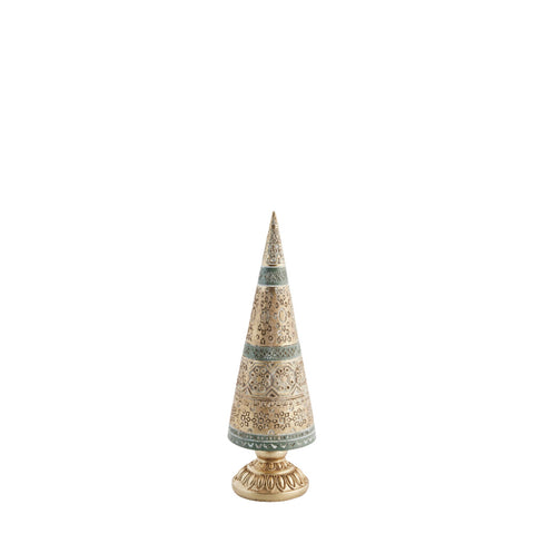 Alana Dekorativer Baum H20,5 cm hell gold/puddergrün