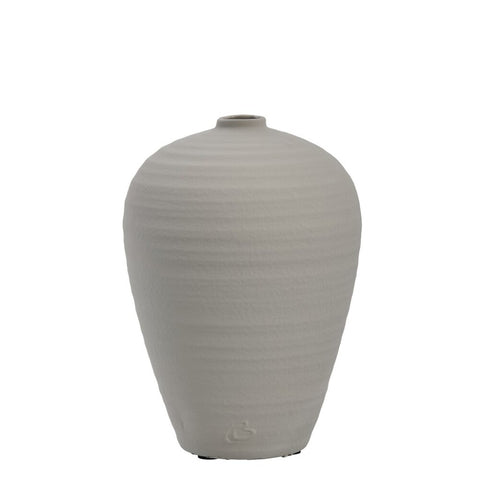 Catia Vase H30 cm. silber grau