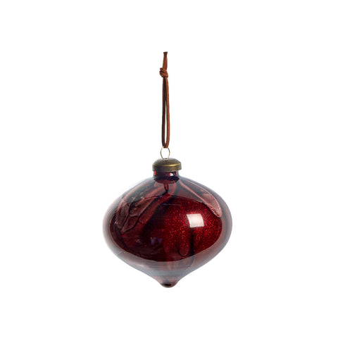 Nosille Weihnachtskugel H8 cm. rot